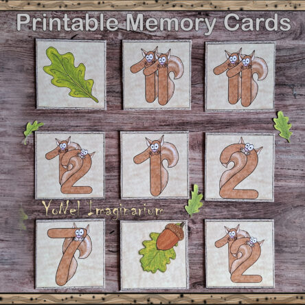 Numbers Memory Cards 1-12 – Printable Matching Game for Kids