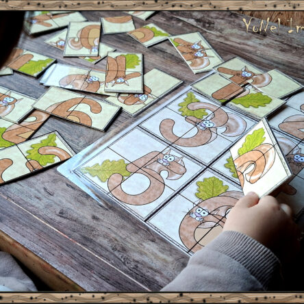 Numbers 0–9 Learning Printable Set for Kids/Puzzles & Memory Cards