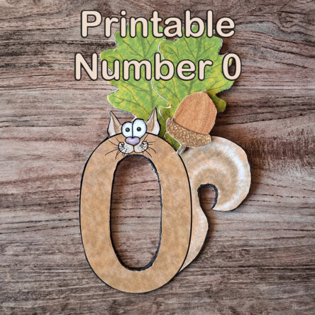 Printable Number 0 – A4 & US Letter | Cut, Create & Decorate