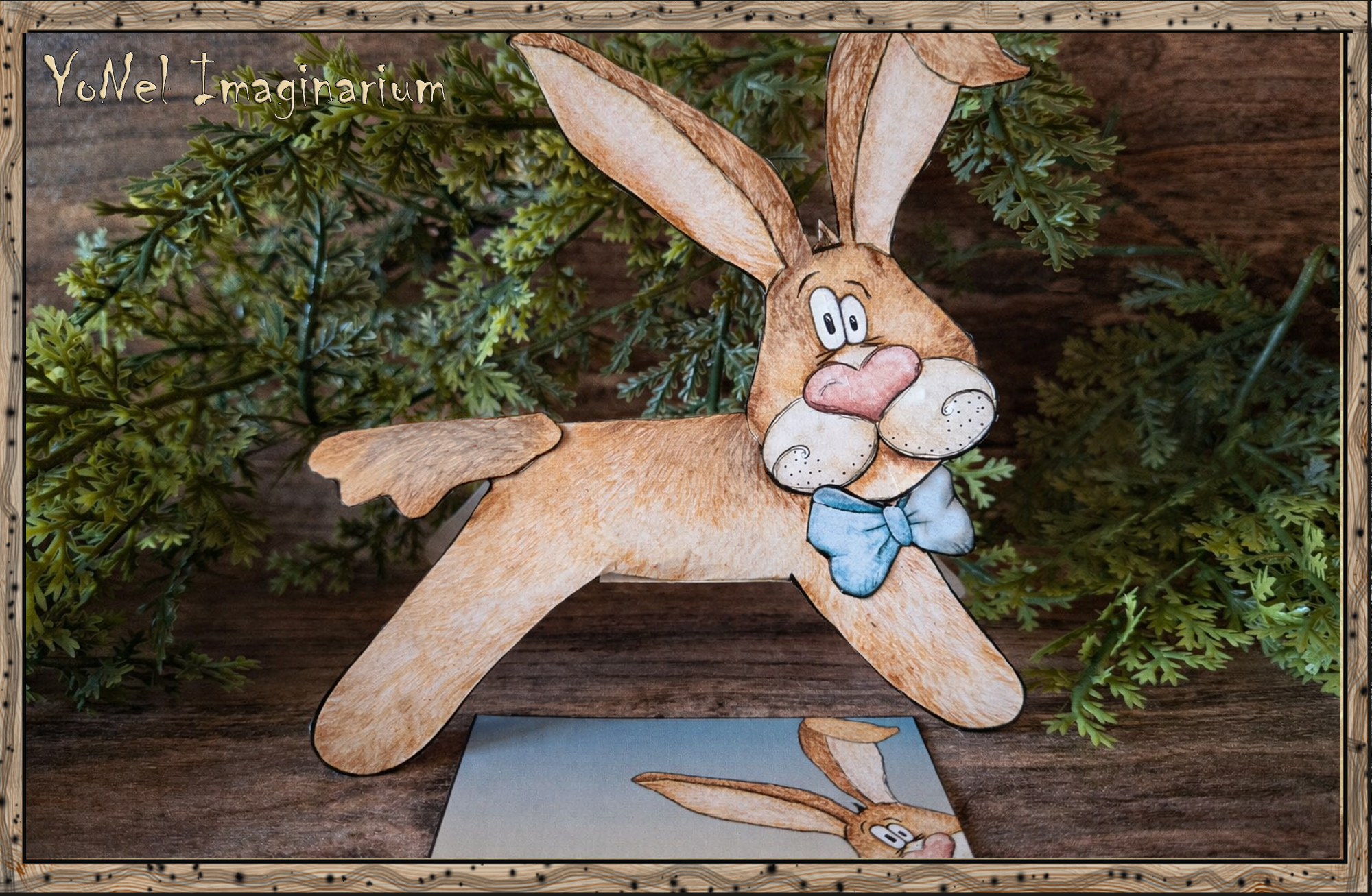 шаблон за хартиено зайче с картичка, принтабъл великденска декорация, printable bunny template with card, paper craft Easter decoration, DIY printable PDF
