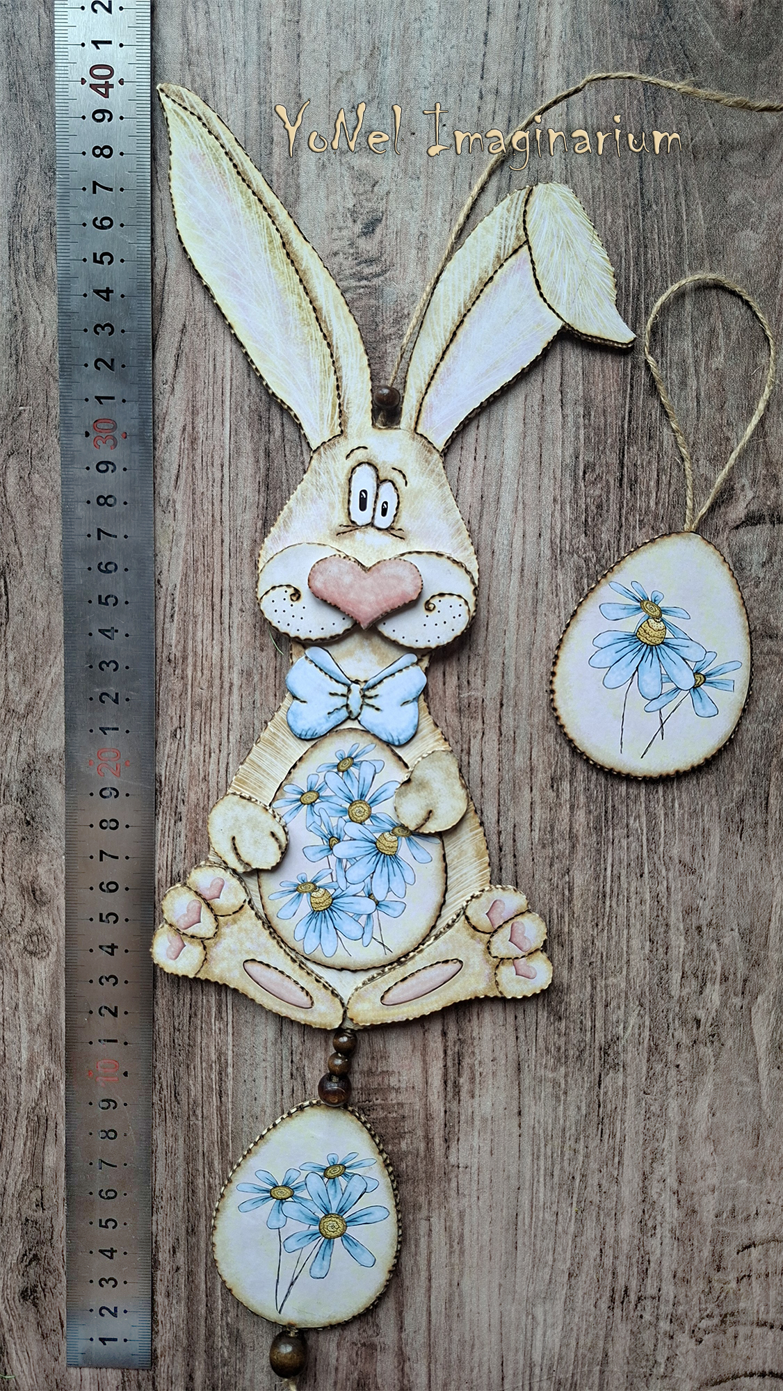 великденски орнамент зайче и яйце за дома / easter bunny egg ornament home decor